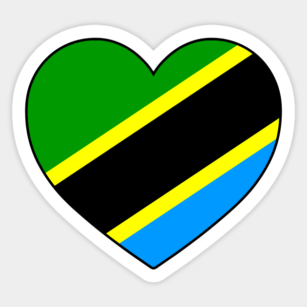 Heart - Tanzania Sticker by Tridaak